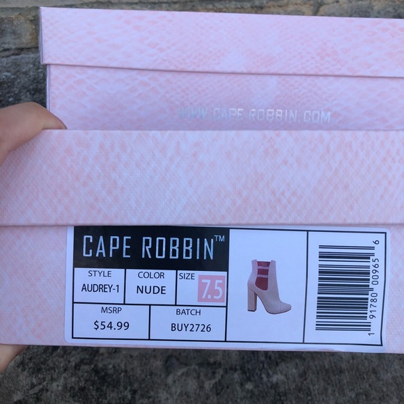 Nude high ankle block heel booties - Picture 5 of 5